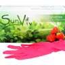  Перчатки нитрил розовые М SunViv 100 шт. Доставка в Астрахань
